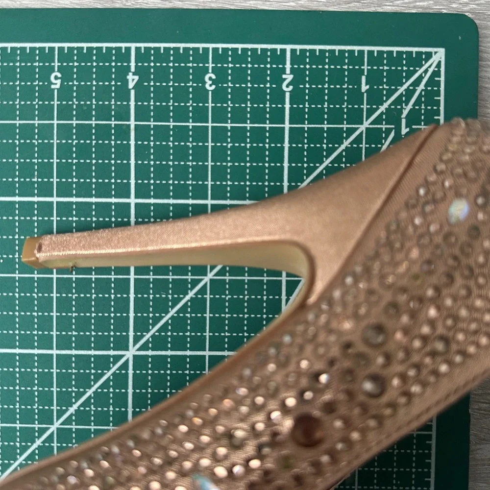 Steve Madden Sparkling Gold Peep-Toe Heels - Picture 6 of 17